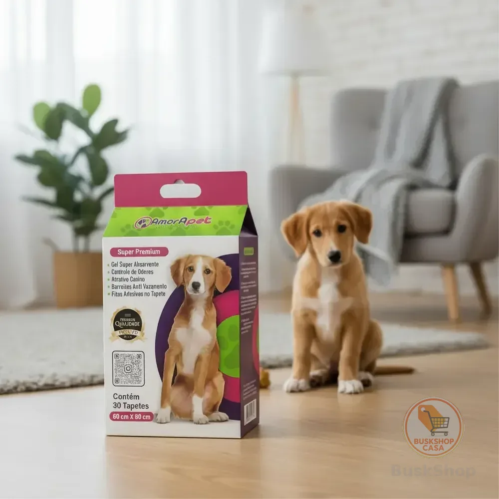 Tapete Higiênico 80x60 Super Premium Cachorro 30 Unidades Branco