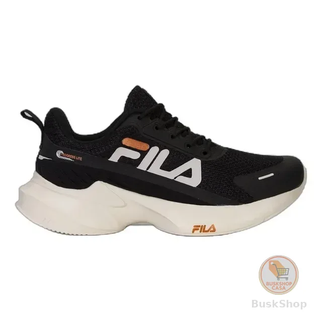Tênis Fila Progress Lite Feminino Caminhada Preto/bege