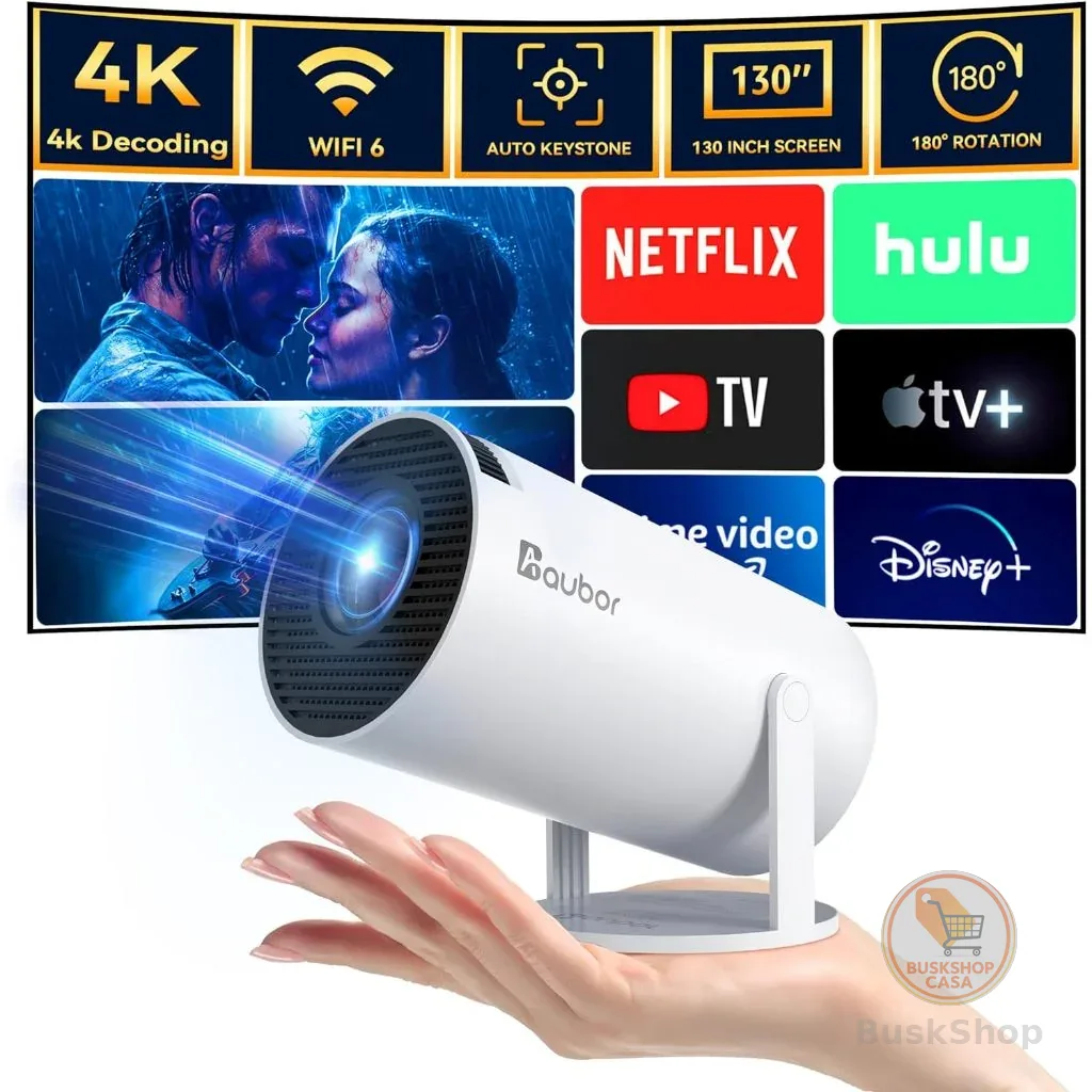 Projetor HY300 Original Portátil Smart Android 11 4K Ultra HD HDMI Wifi Bluetooth Alto Falante Embutido