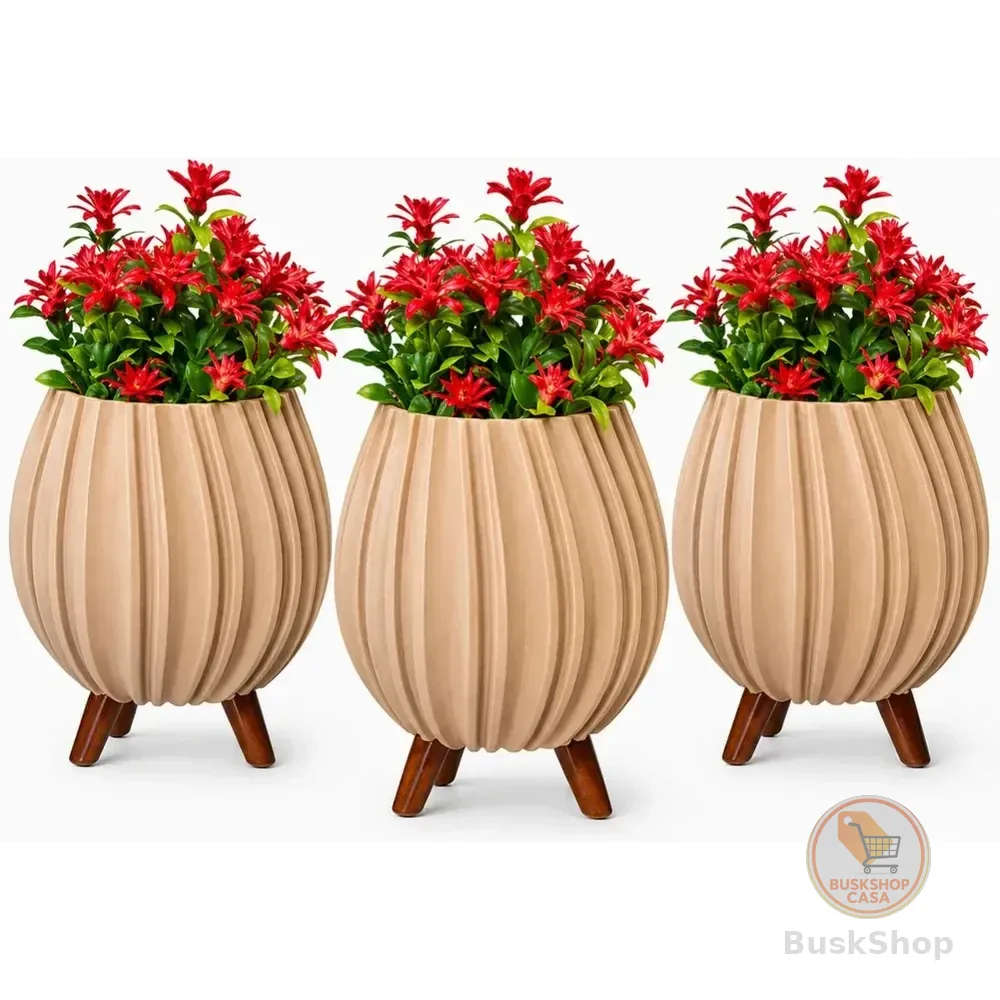Kit 3 Vasinhos Decorativos Cachepô Decoração Casa Sala Rack Areia Listras