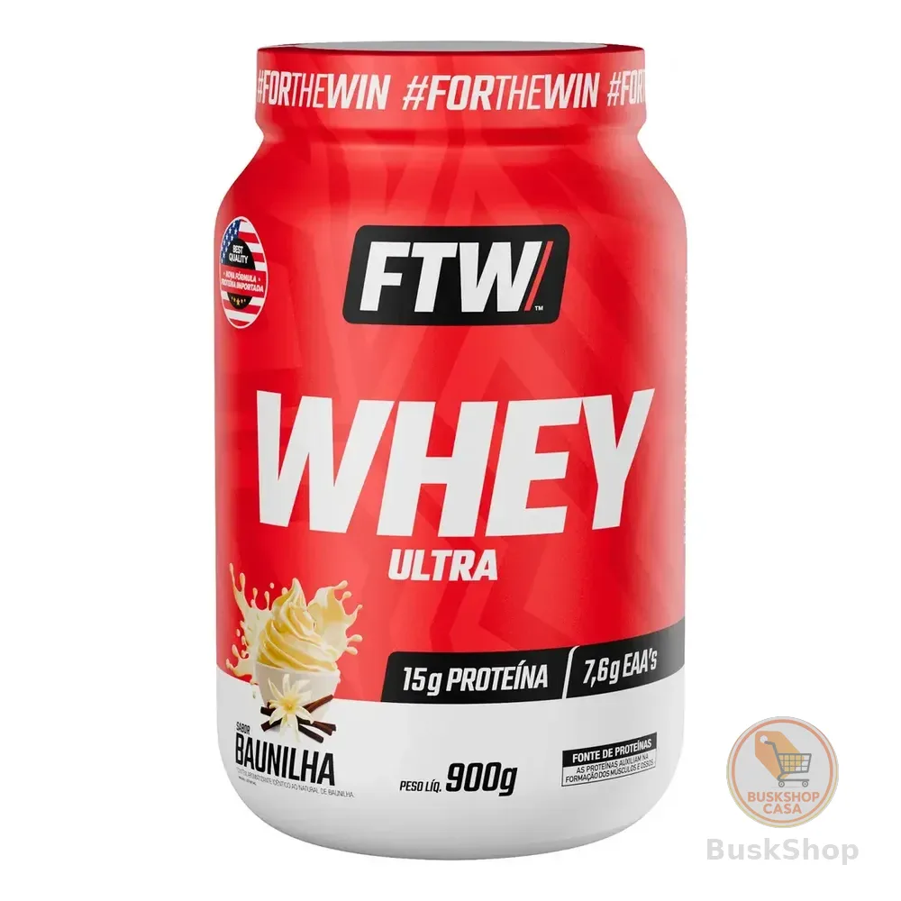 Whey Protein Ultra Pote 900g Sabor Baunilha Ftw