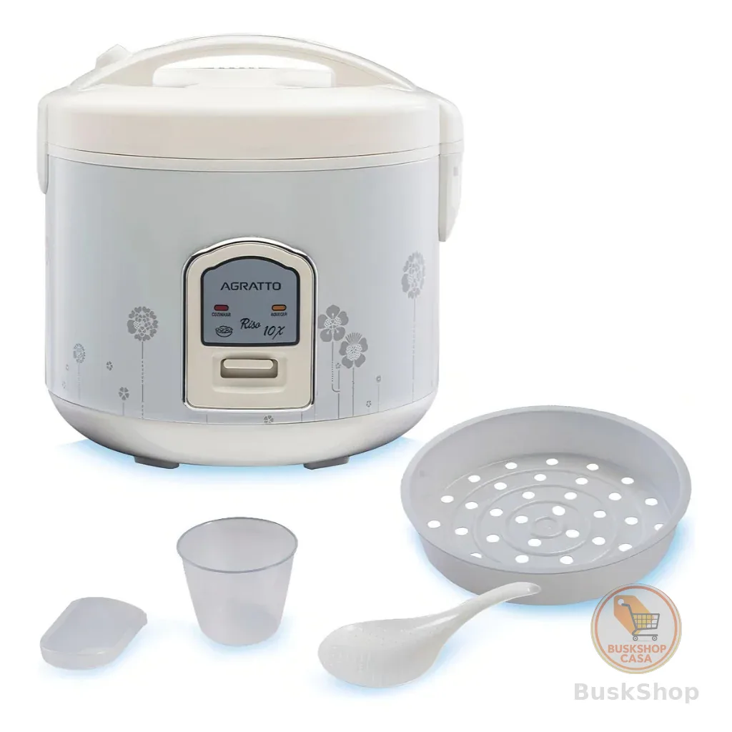 Panela De Arroz Elétrica Riso PA6X Branco 127v ou  220v - Agratto