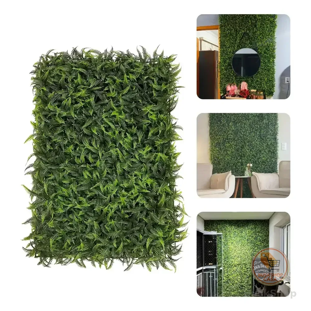Placas De Samambaia Cheia 40x60 Jardim Vertical Artificial Parede Verde Muro Inglês Painel Placa Decorativa Folhagem Artificial Placa De Grama