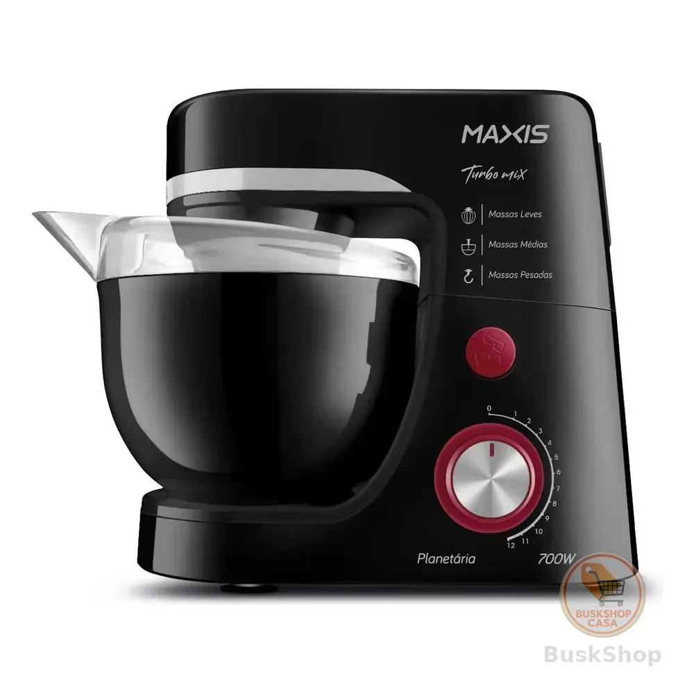Batedeira Planetária Turbo Mix Maxis - Bp-mx-01 Preto 127v