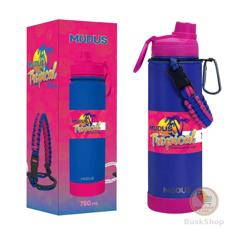Garrafa Térmica Cokunst 750ml Squeeze Térmica Aço Inox Garrafa De Água Parede Dupla A Vácuo Esportiva Academia Caminhada Azul E Vermelho