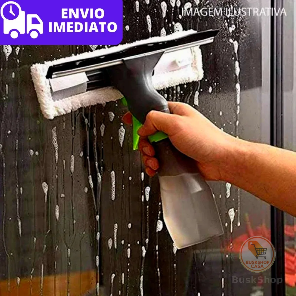 Rodo Spray Limpa E Seca Vidros 3 Em 1 250ml Multiuso MOP Limpador