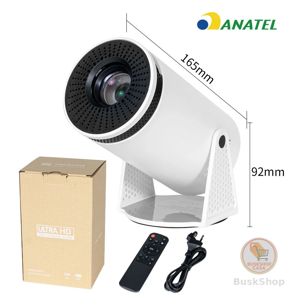 Projetor HY300 Magcubic 4K HD WiFi Bluetooth Até 150 Polegadas Bivolt Celular TV Box Xbox PS5 PC Cinema Portátil