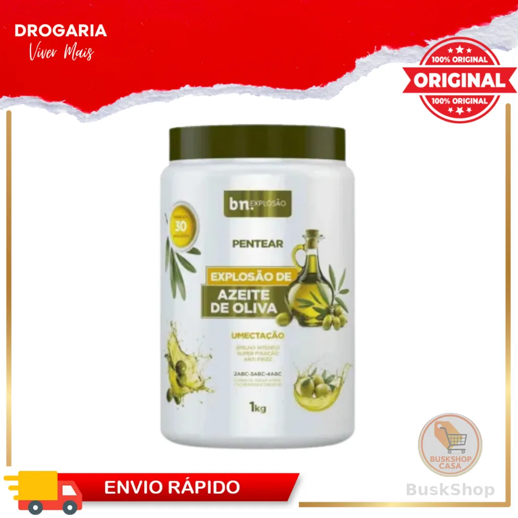 CREMES DE PENTEAR E KITS EXPLOSÃO AZEITE DE OLIVA BELEZA NATURAL 1KG