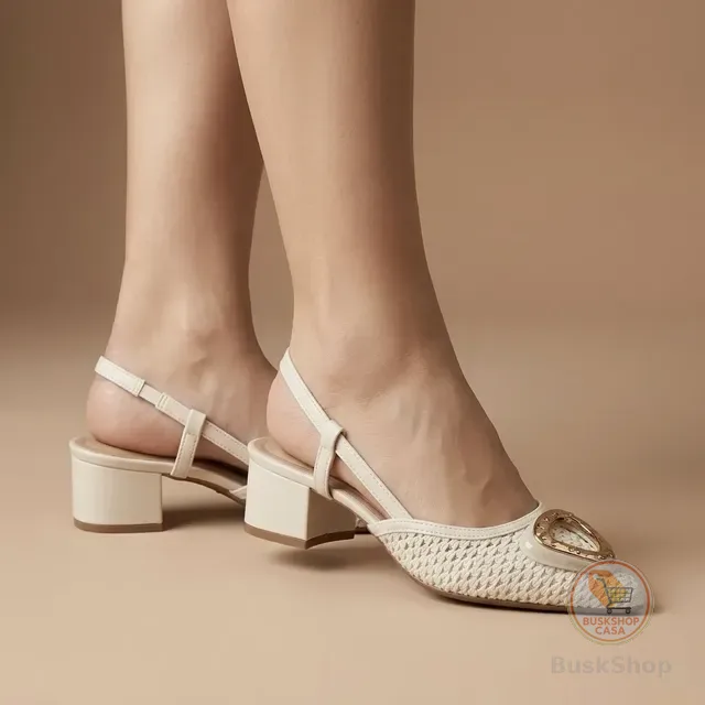 Scarpin Feminino Beira Rio Slingback Confort Tramado
