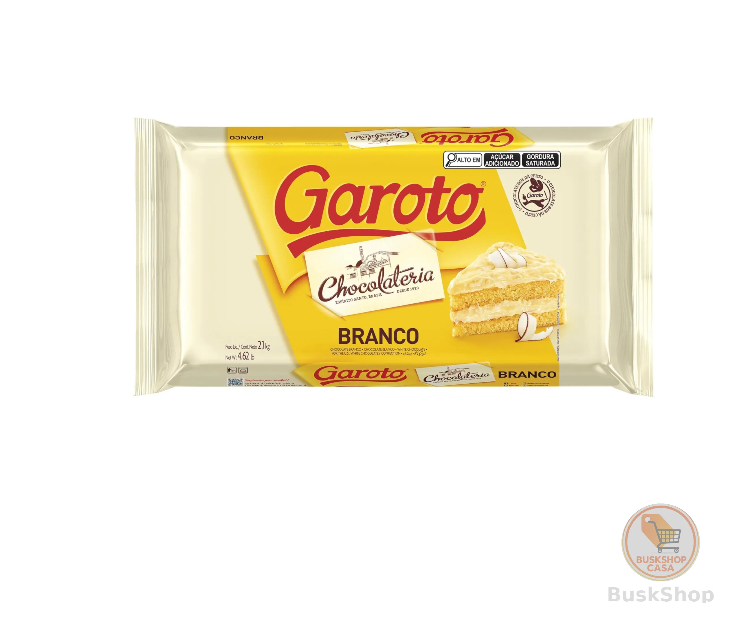 Chocolate para Cobertura GAROTO Branco 2,1kg