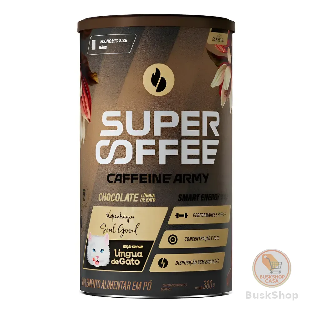 Supercoffee 3.0 Super Coffee (380g) - Caffeine Army Sabor Língua De Gato Kopenhagen