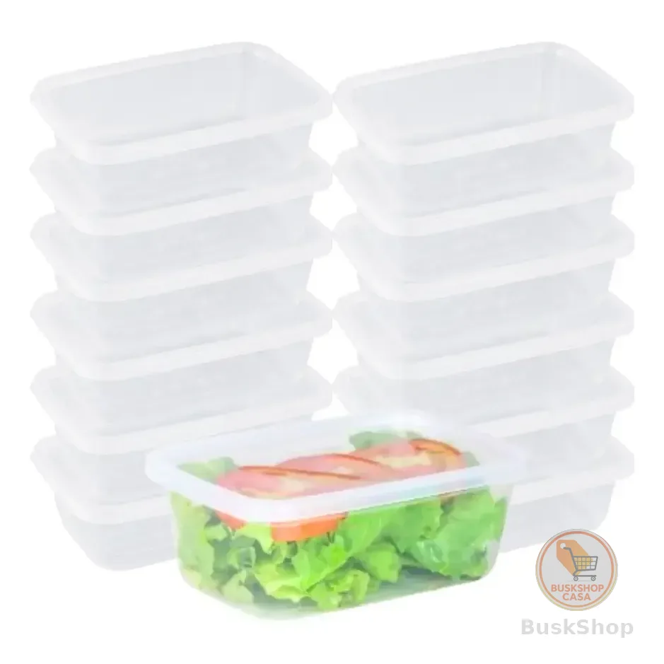 Jogo 10 Potes Para Alimentos 800ml Bpa Free Envio Imediato Transparete