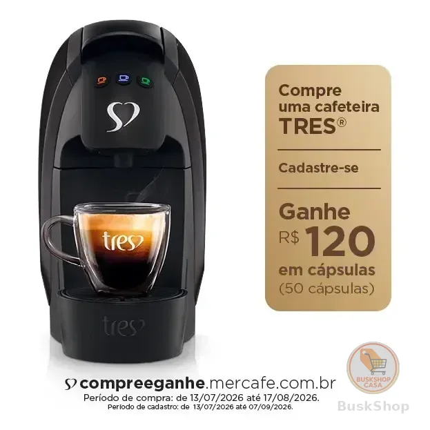 Cafeteira Espresso Luna Preta - Tres 3 Corações Preto 127v