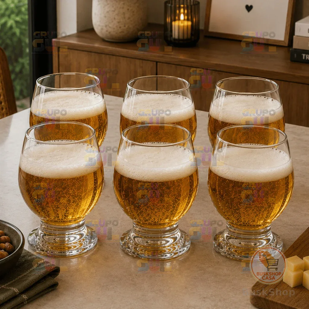 Kit 6 Copo TAÇA PAULISTA 250ML Vidro Bar Restaurante Suco Agua Mesa Posta Tulipinha