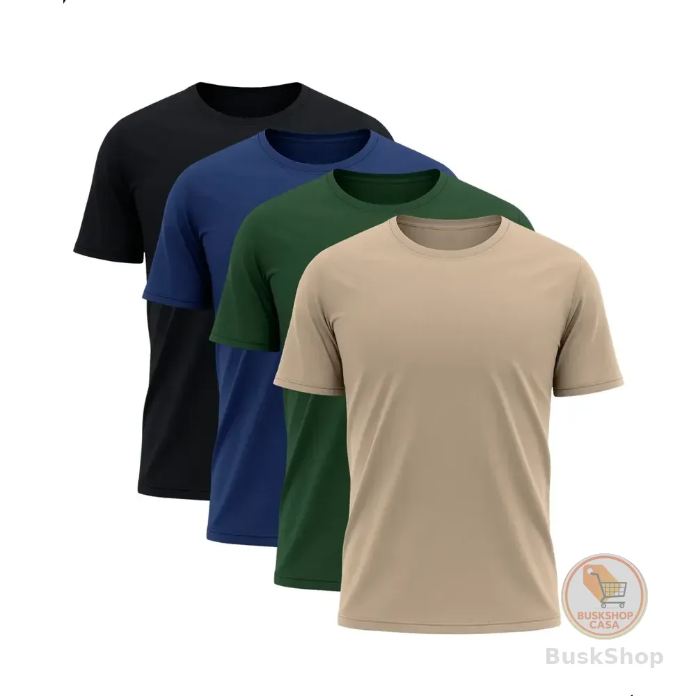 Kit 4 Camisetas Básicas  Dry Tech Variado M