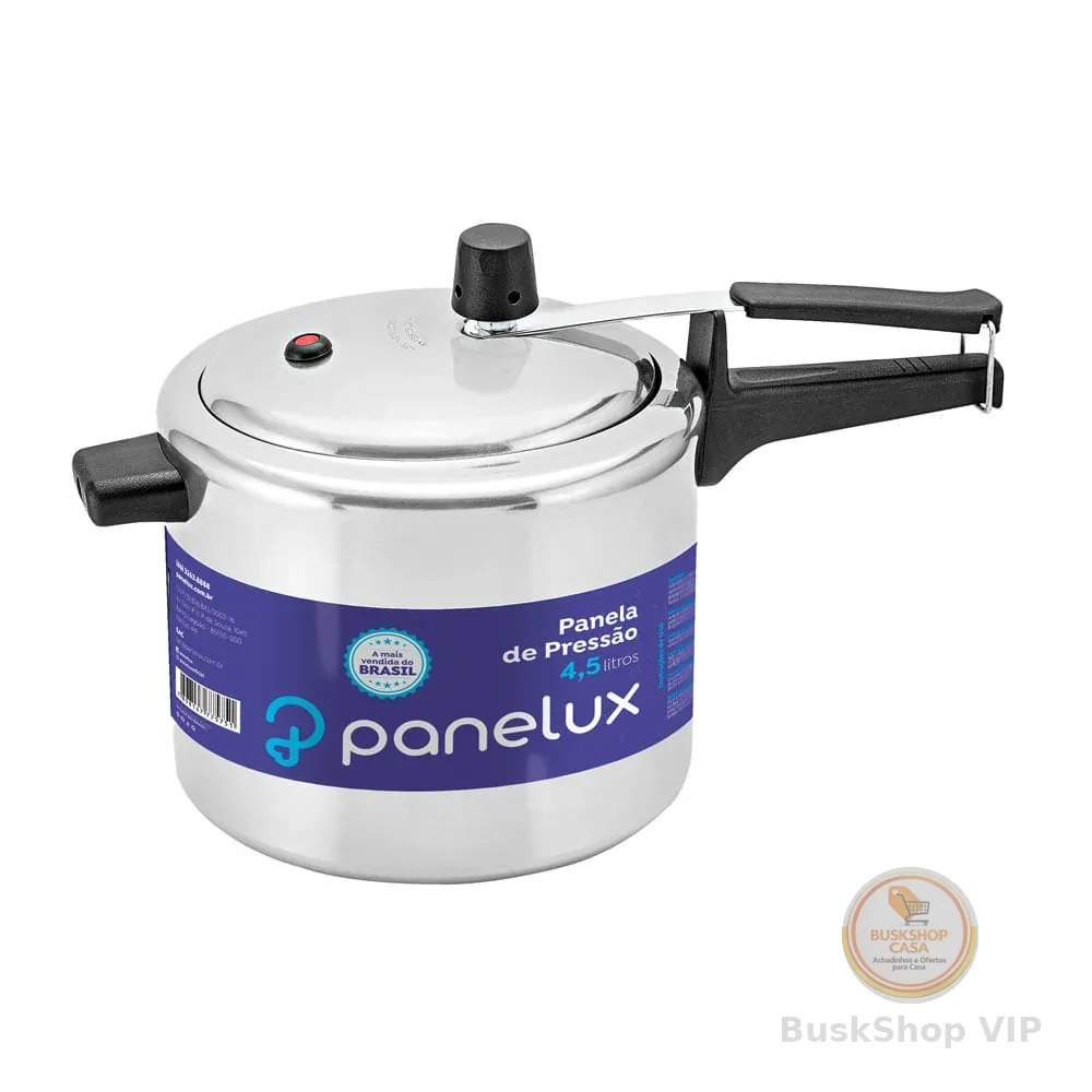 Panela de Pressão Panelux Classic Polida Prata 4,5L