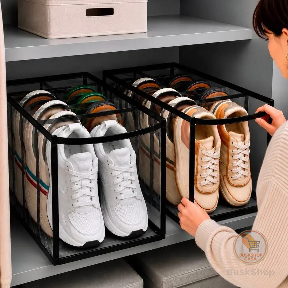 Kit Com 2 Sapateiras 5 Nichos Para Organização Sapato