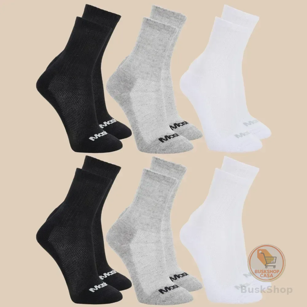 6 Pares De Meias Mash Cano Médio Longo Masculina Esportiva Kit Misto M (34 A 38)