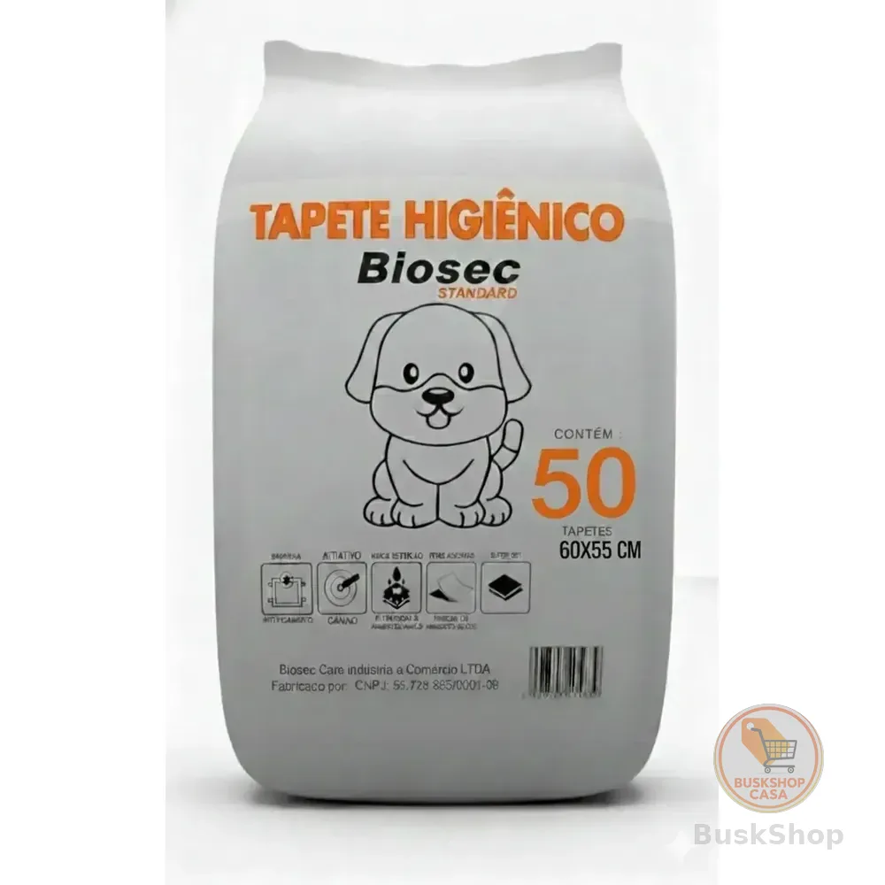 Tapete Higiênico Para Cachorro 50 Unidades 60x55cm Com Gel Absorvente Fralda Manta Pet Cão Branco