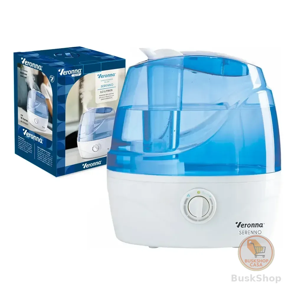 Umidificador De Ar Portátil Veronna Serenno 2,4l Bivolt Azul Ultrassônico 127/220v