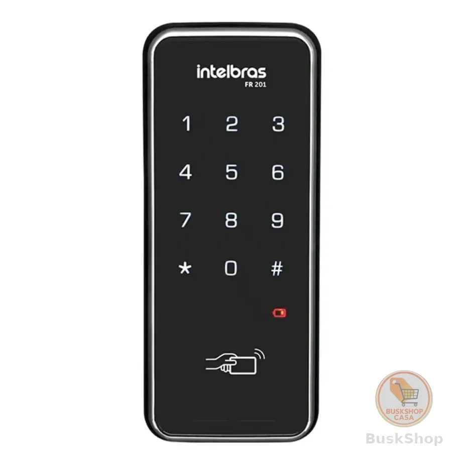 Fechadura Digital De Sobrepor Fr201 Preto Intelbras Preto/prateado