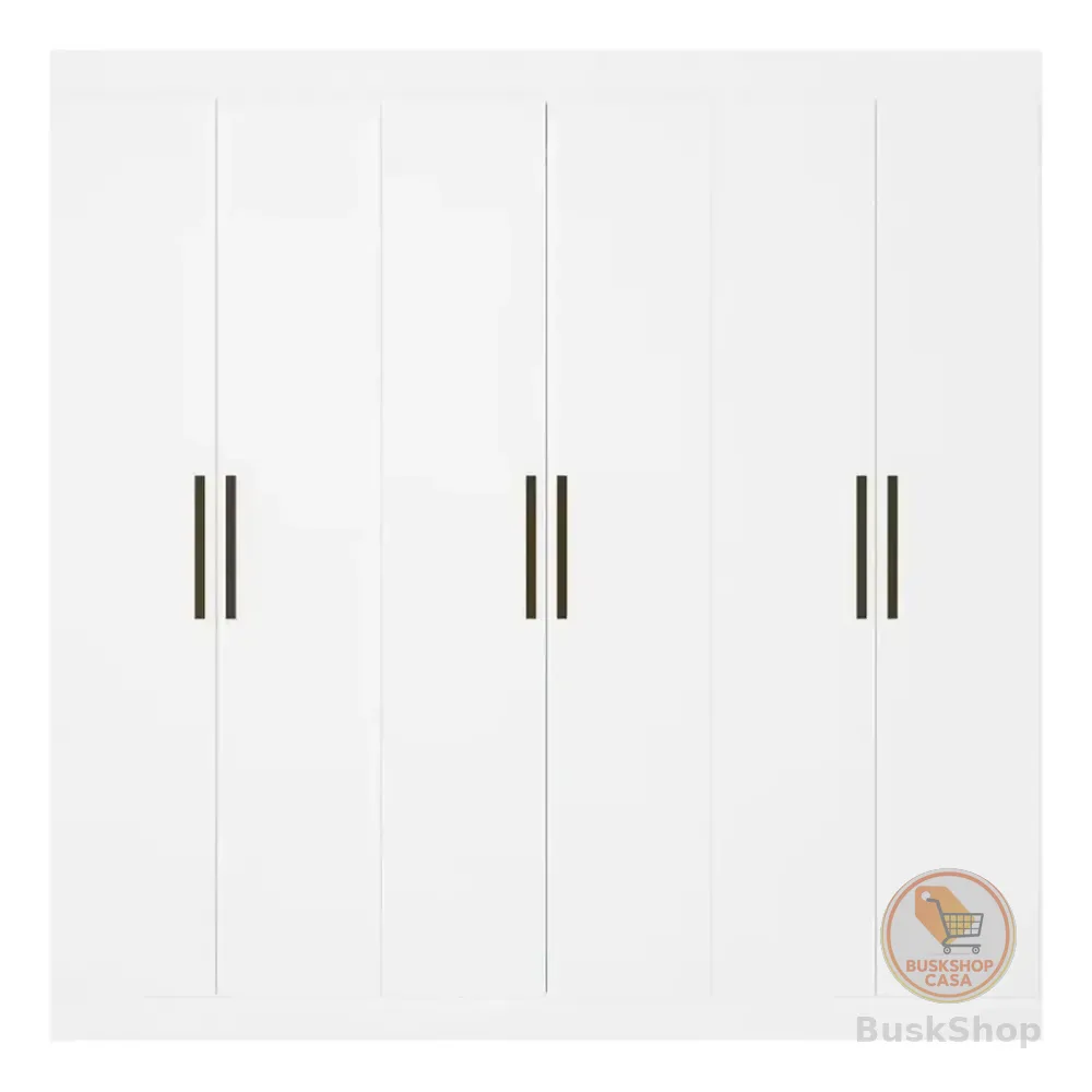 Guarda-roupa Casal Bartira Ville Com 6 Portas E 2 Gavetas Cor Branco