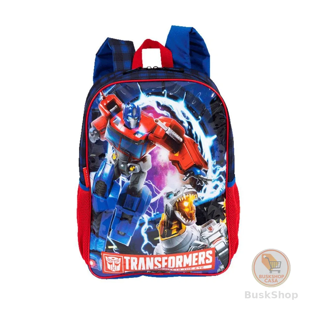 Mochila Grande Transformers Optimus Colorido Sestini