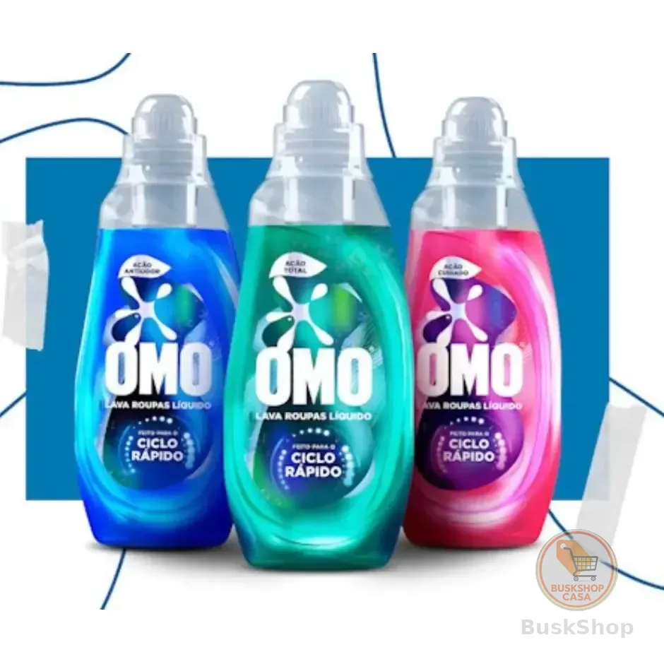 Kit 3 Omo Ciclo Rápido 750ml Ação Cuidado Total Antiodor