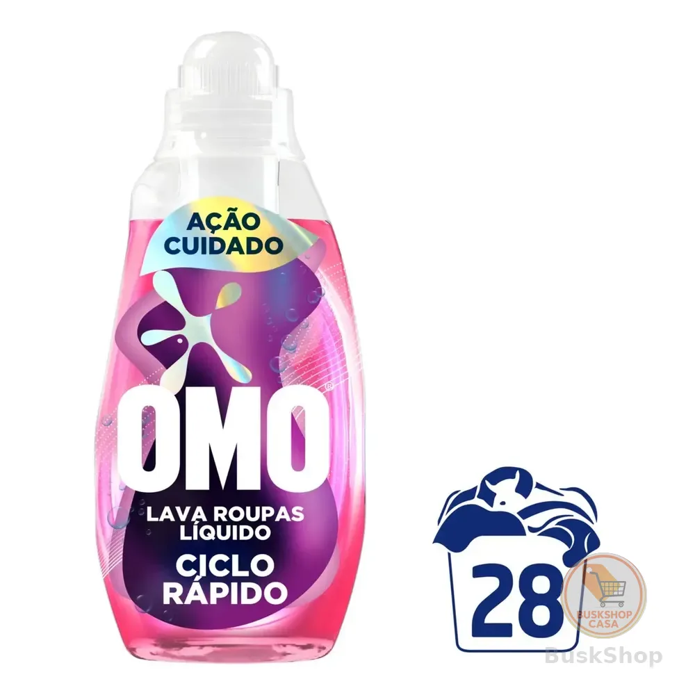 Lava-roupas Líquido Omo Ciclo Rápido Ação Cuidado 1,4l