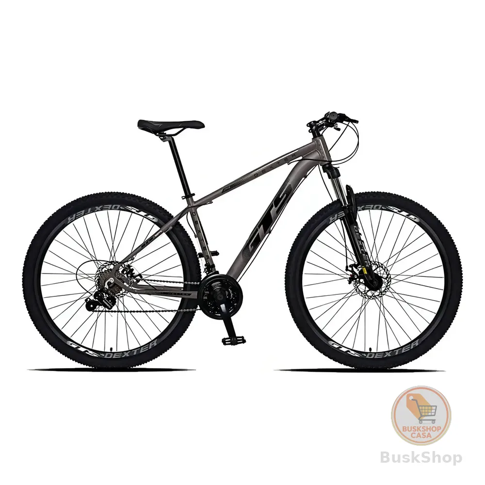 Bicicleta Aro 29 Gts Dexter 24 Velocidades Freio A Disco Cor Grafite Com Preto Tamanho Do Quadro 17