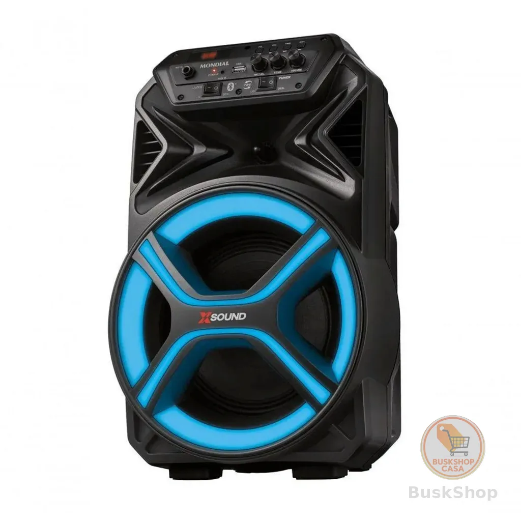 Caixa de Som Amplificadora Mondial CM-400-L com Led 400W