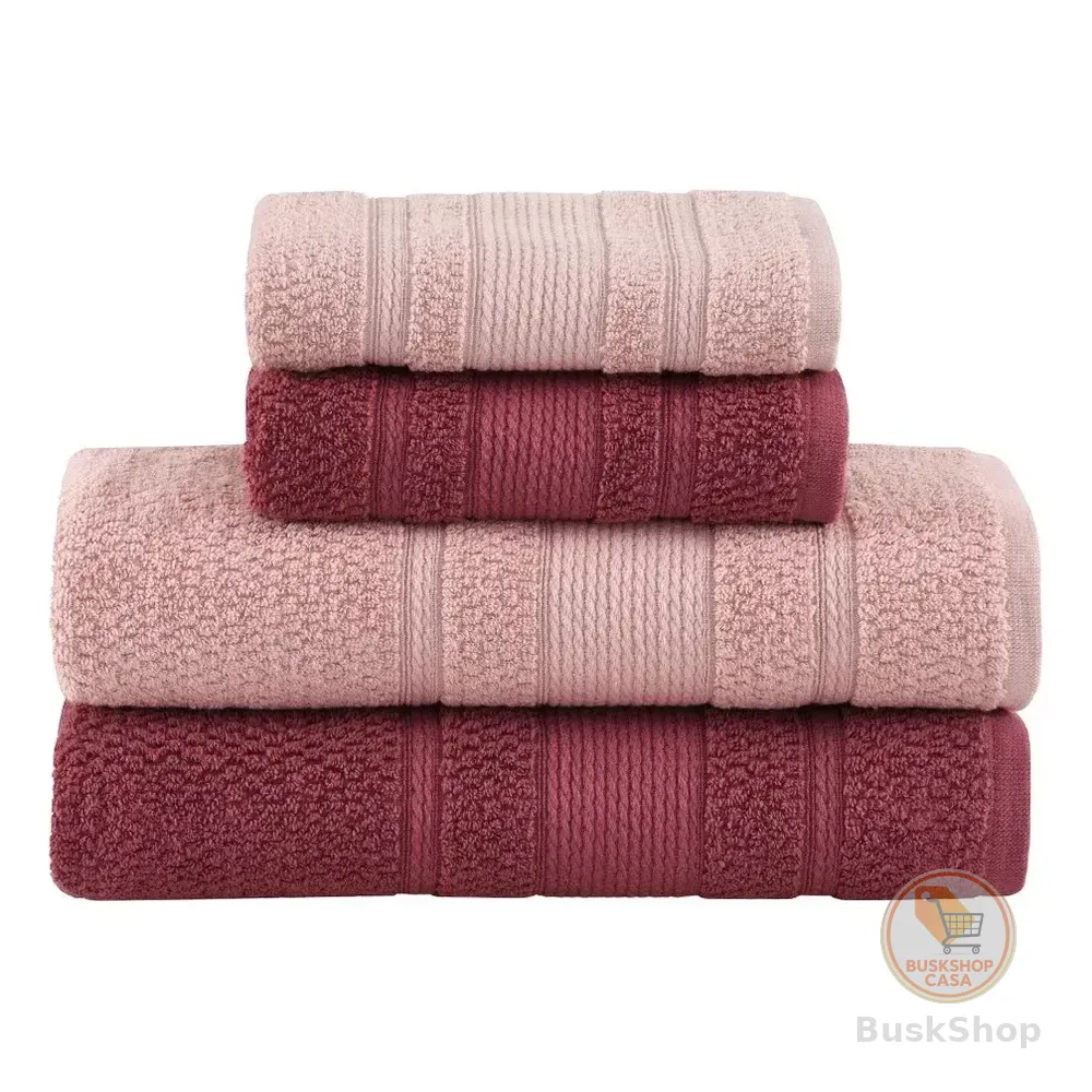 Jogo De Toalhas Buddemeyer Bella Extra Soft Banho Rosa/rosa Claro 4 Peças