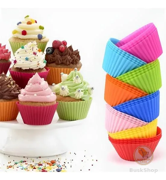 Forminha De Silicone Forma Assadeira Cupcake Mini Bolo Muffin