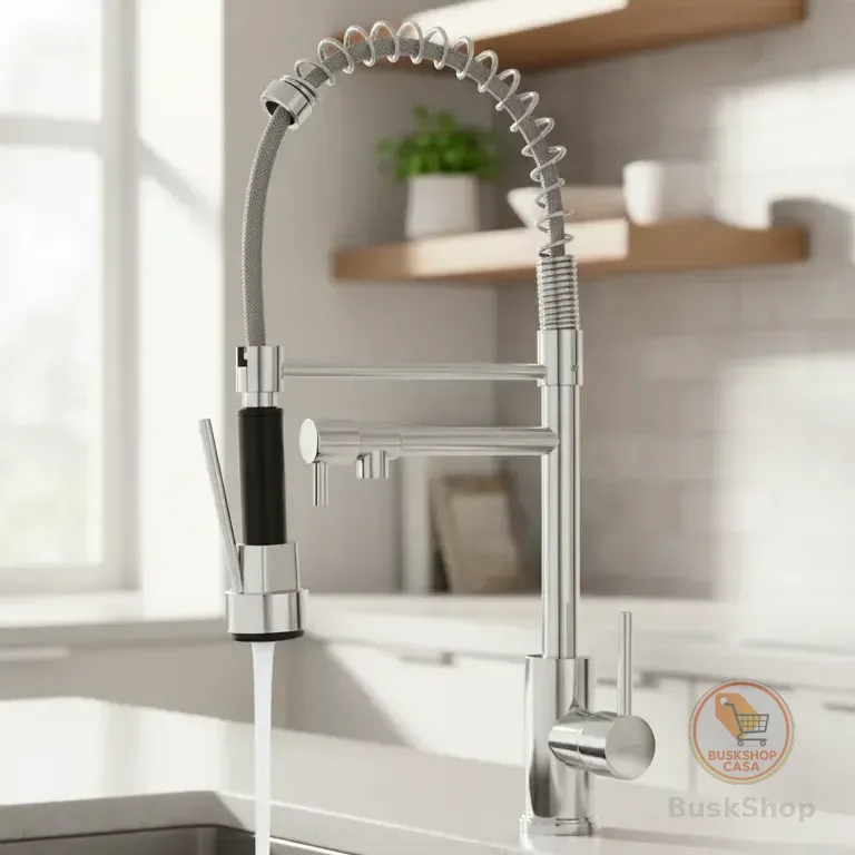 Torneira Gourmet 50cm Com Misturador Monocomando Cromada De Prateado Brilhante
