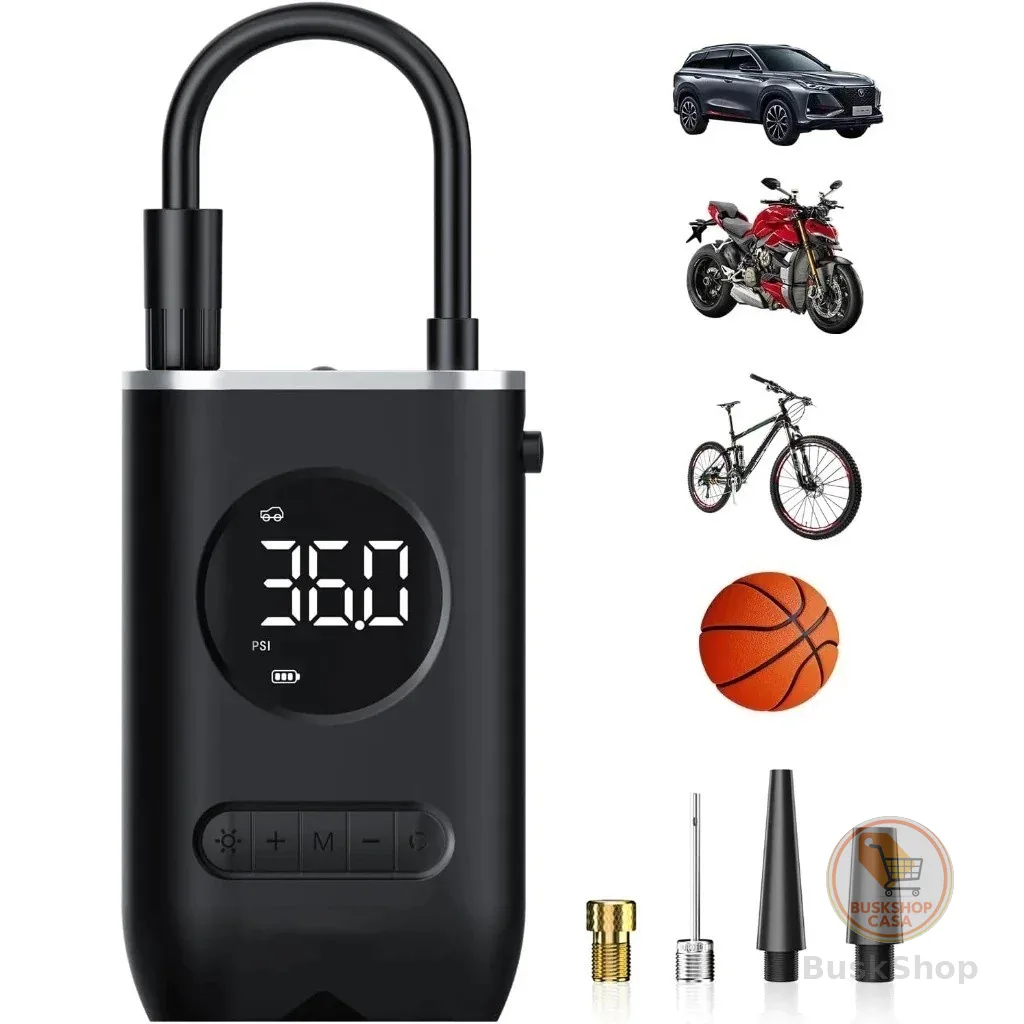 Mini Compressor de Ar Portatil Recarregavél Digital USB Calibrador Pneu Env io Imediato