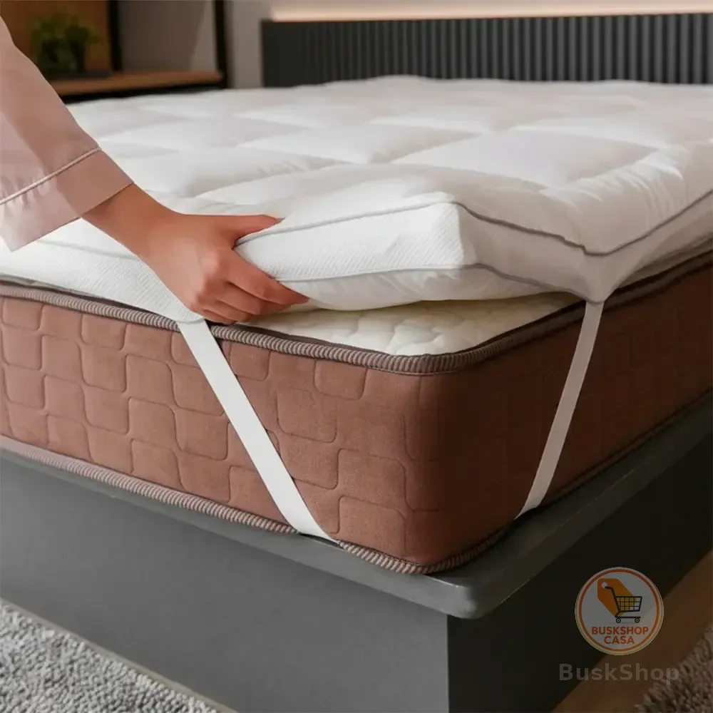 Pillow Top Casal Branco Super Macio Hotel Conforto 1000g/m2 Branco Liso Casal