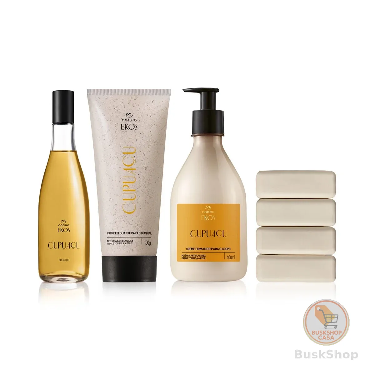 Kit Ekos Cupuaçu Hidratante, Esfoliante, Sabonete e Frescor