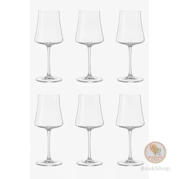 Kit 6 Taças de Cristal para Vinho Bohemia 360ml - XTRA NDI