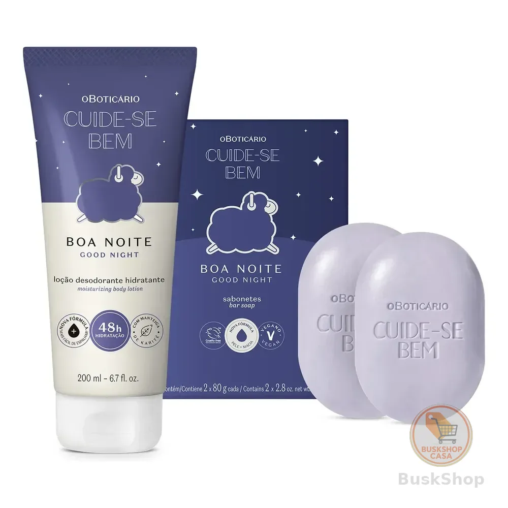 Combo Cuide-se Bem Boa Noite: Loção Corporal 200ml + Sabonet