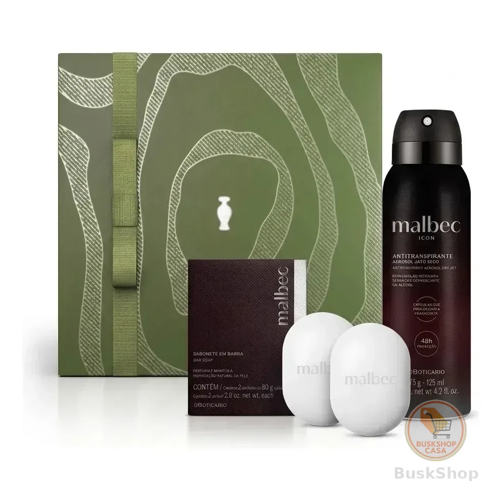 Combo Presente Dia Dos Pais Malbec: Sabonete Em Barra 2x80g+