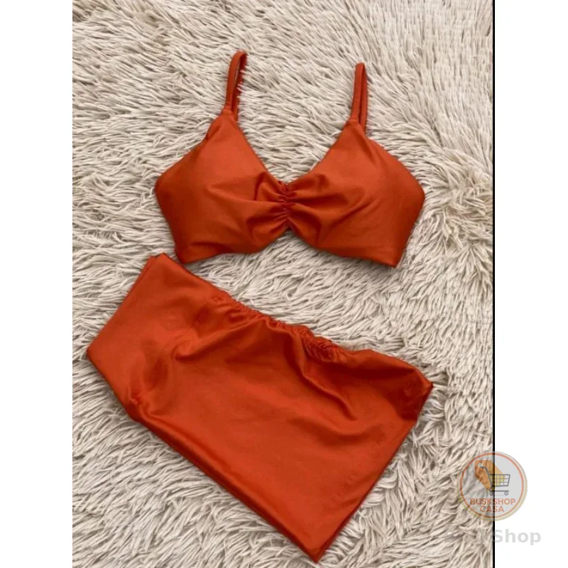 Conjunto de short COM  empina bumbum top costa nua  Fitness  tecido premium
