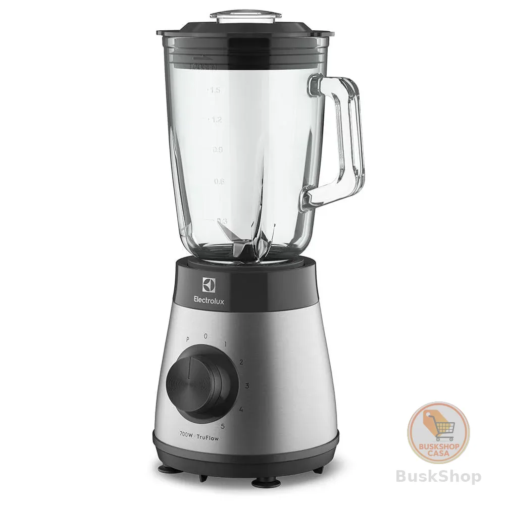 Liquidificador Electrolux 700w 1,5L Experience com Copo de Vidro e Tecnologia TruFlow™  Cor Inox Preto (EBS30)