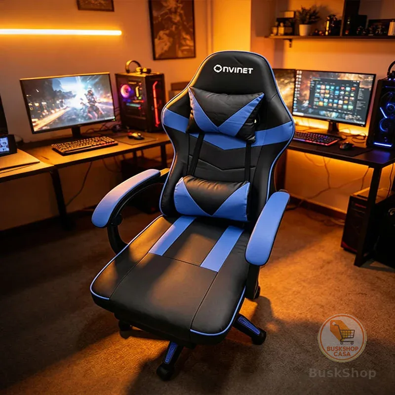Cadeira de Escritório Ergonômica Modelo Gamer Conforto Premium Multiuso para Uso Doméstico e Sessões de Jogos