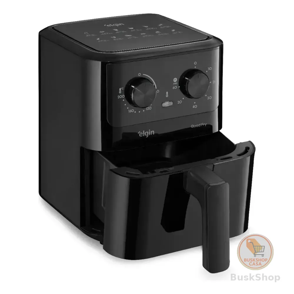 Fritadeira Elétrica Air Fryer Quad Fry 4,2 L,1400w Preto Elgin 127v