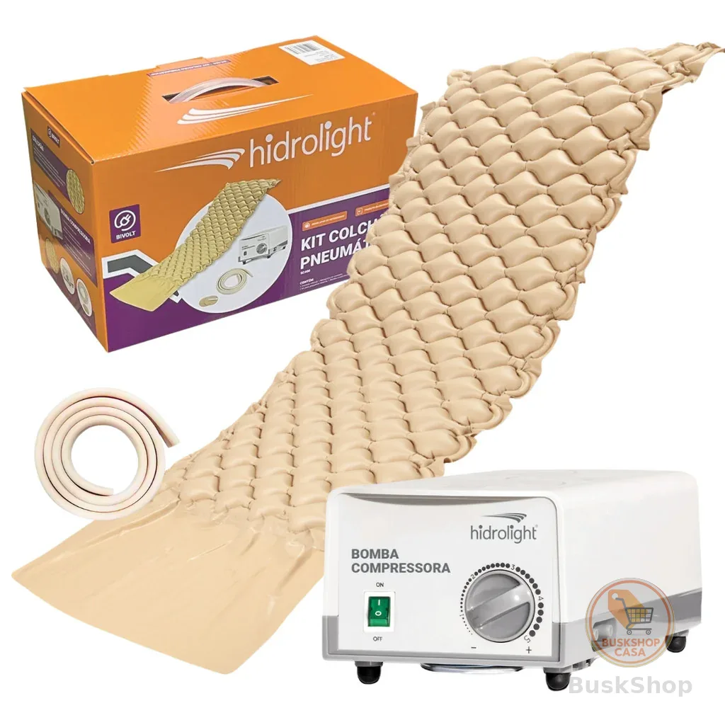 Colchão Anti Escaras Pneumático Hospitalar 120kg 130 Celulas Hidrolight Certificado Anvisa