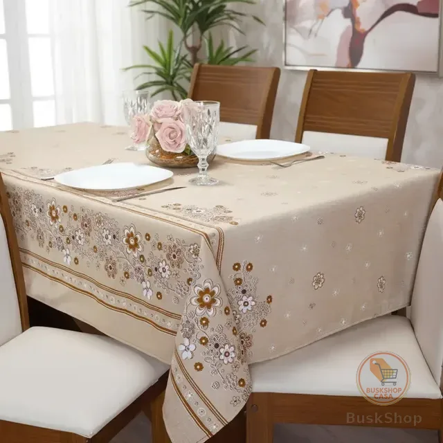Toalha De Mesa 8 Cadeiras 2,50 X 1,45 Linhão Várias Estampas