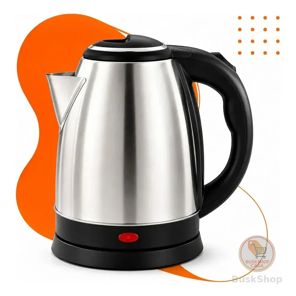 Chaleira Jarra Elétrica 1,8l Litros Em Inox Desligamento Automático Aquecimento Rápido Segura Café Chá Fácil Abertura Tampa Alça Hold On 220v
