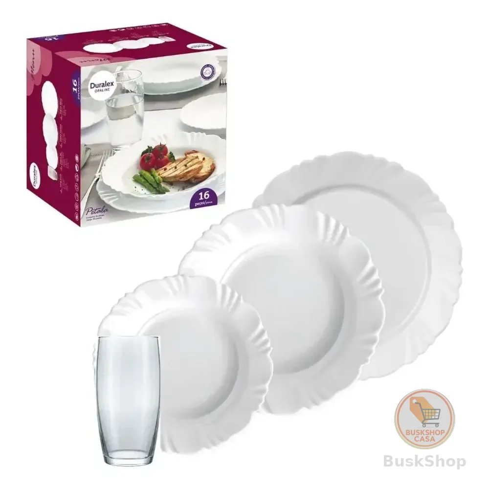 Aparelho De Jantar Pétala Nadir Figueiredo - Kit 16 Peças Branco Liso