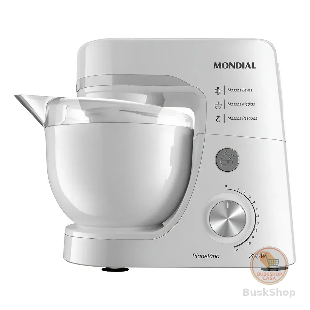 Batedeira Planetária Mondial 700w Bp-03-w Branco 127v