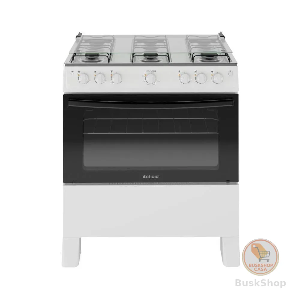 Fogão Itatiaia Star New Piso 6 Bocas Branco Mesa de Inox Bivolt 3700000473
